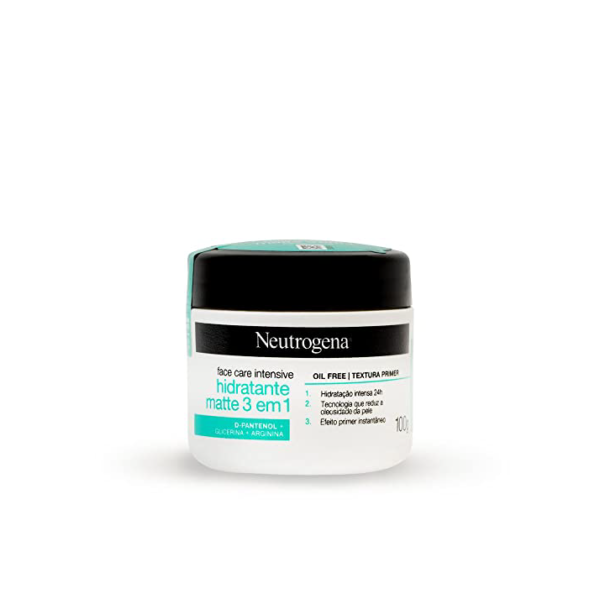 Neutrogena Hidratante Facial Matte 3 em 1 Face Care Intensive, 100g