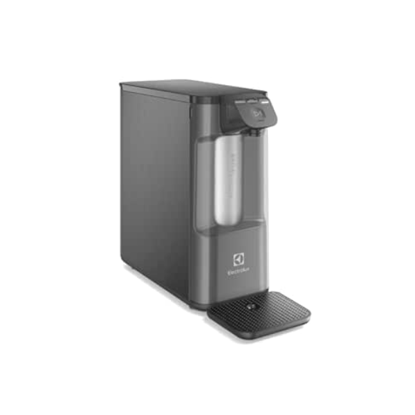 Purificador de Água Gelada Fria e Natural Elétrico Compacto Eletronico placa Electrolux Filtro refil 6 meses ou 3000l Painel Touch Bivolt Grafite PE12G