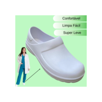 Sapato Enfermagem Enfermeira Fechado Profissional Uniforme EPI Cozinha Babuche Confortável