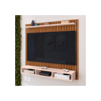 Painel Suspenso Rack Para Sala TV até 50 Polegadas Prateleira e Nicho Ideal Quarto Estante Home