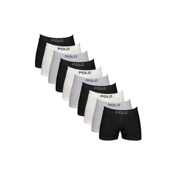 Kit 10 Cueca Boxer Algodão Cotton Box Masculina Premium - V1 Cor:Sortido;Tamanho:G