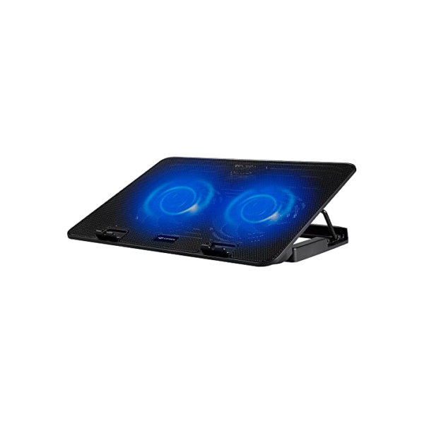 C3Tech Base para Notebook NBC-50BK 15,6" Refrigerada com 2 Coolers, Led de Iluminacao Azul, Inclinacao Ajustável em 5 niveis, com USB, cor Preta