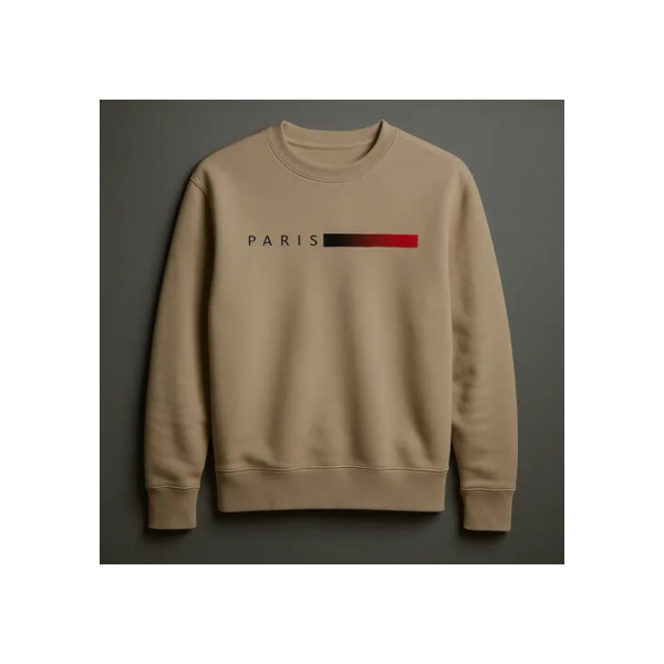 Moletom Gola Careca Suéter Flanelado Elegante Paris Quente