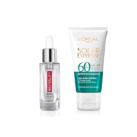Kit L'Oreál Paris Sérum Revitalift Hialurônico 30ml + Solar Expertise facial Antioleosidade FPS60 25g