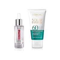 Kit L'Oreál Paris Sérum Revitalift Hialurônico 30ml + Solar Expertise facial Antioleosidade FPS60 25g