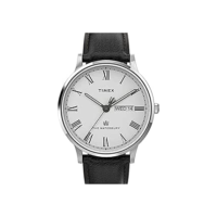 Timex Relógio masculino Waterbury Classic de 40 mm, preto/branco/aço inoxidável, One Size, Relógio de quartzo