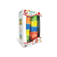 Brinquedo Educativo Potes & Cia, Pais & filhos, Colorido