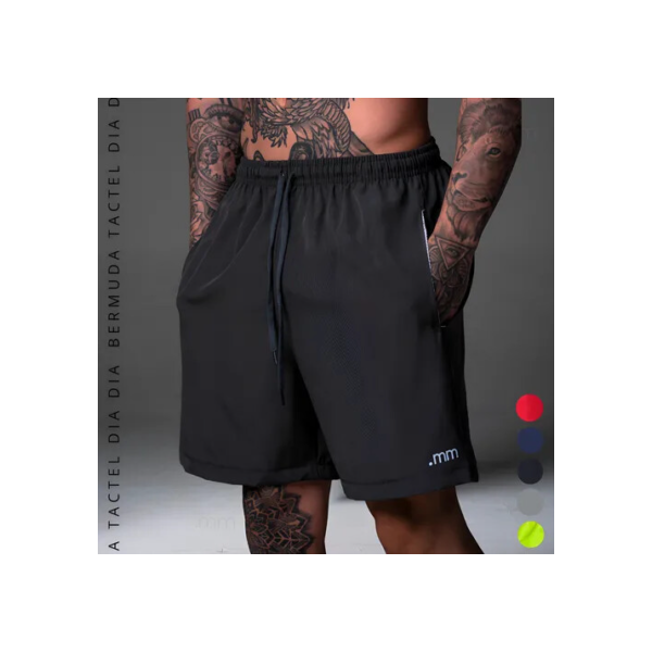 Bermuda Tectel Masculino Leve Fresca Bolsos Frontais