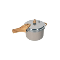 Brinox - Panela de Pressão 4,2L Antiaderente Ceramic Life Pressure com Fundo de Indução - Areia
