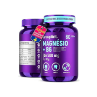Dimalato de Magnésio 500 MG e Vitamina B6 | Suporte Muscular, Nervoso e Metabólico | Suplemento Vitaminico de Alívio de Estresse | Sem Glúten, Não Transgênico | Desenvolvido na Holanda | 60 Cápsulas