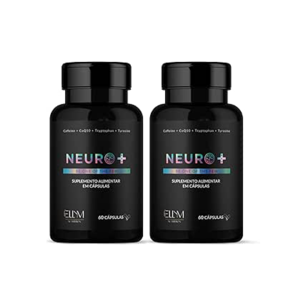 Neuro+ 120 Capsulas ELLYM NUTRITION Nootropicos Multivitaminico Foco Cafeina Magnesio Triptofano Taurina B12 Tirosina