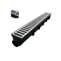 Kit Ralo linear guvi 6x50 Grelha Alumínio Coletor de água pluvial sifão borda piscina jardim tela anti inseto