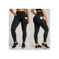 Kit 2 Calças Legging Feminina Grossa Cintura Alta Com Bolso