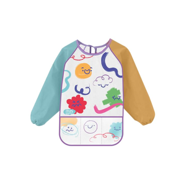 AVENTAL INFANTIL C/ BOLSO E MANGA COMPRIDA COLORJOY - BLISTER C/ 1 UND LEO&LEO