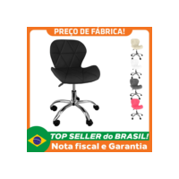 Cadeira Slim Office Estofada Base Giratória Cromada