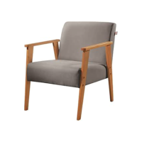 Poltrona em Linho Perla Agarb Decor Cor:Linho Cinza
