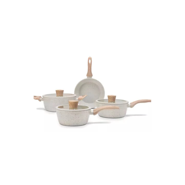 Jogo De Panelas Brinox 4814/100 Indução Ceramic Life Sirius Kit 4 Un Cor Vanilla