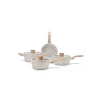 Jogo De Panelas Brinox 4814/100 Indução Ceramic Life Sirius Kit 4 Un Cor Vanilla