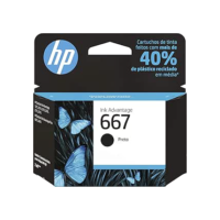Cartucho de tinta HP 667 Preto Original (3YM79AB) Para Impressora HP Deskjet 2376, Impressora HP Deskjet 2776, Impressora HP Deskjet 6476, Impressora HP Deskjet 5076, Impressora HP Deskjet 5276