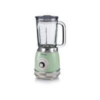 Ariete 583, Liquidificador Vintage Verde, Copo de Vidro 1.5 L, 4 Lâminas de Aço Inoxidável, 4 Velocidades + Pulso, 1000 Wats - 220V