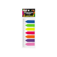 Marcador de Página Smart Notes Seta Neon 12x44mm 7 Cores com Régua, BRW
