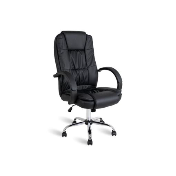 Cadeira de escritório Presidente base cromada Mb-C300 Travel Max Preta - Healer