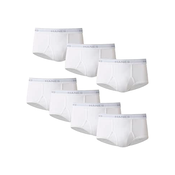 Hanes Cuecas masculinas de algodão com absorção de umidade, disponíveis em branco e preto, várias embalagens disponíveis