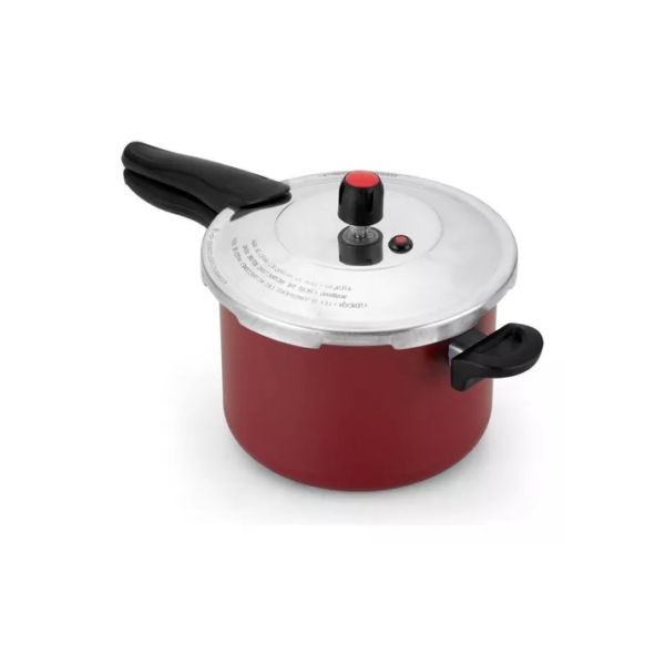 Panela De Pressão Fechamento Externo Antiaderente 4,5l Cor Vermelho