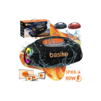 Basike Boombox Caixa De Som Sem Fio 80w Ipx6 Tws