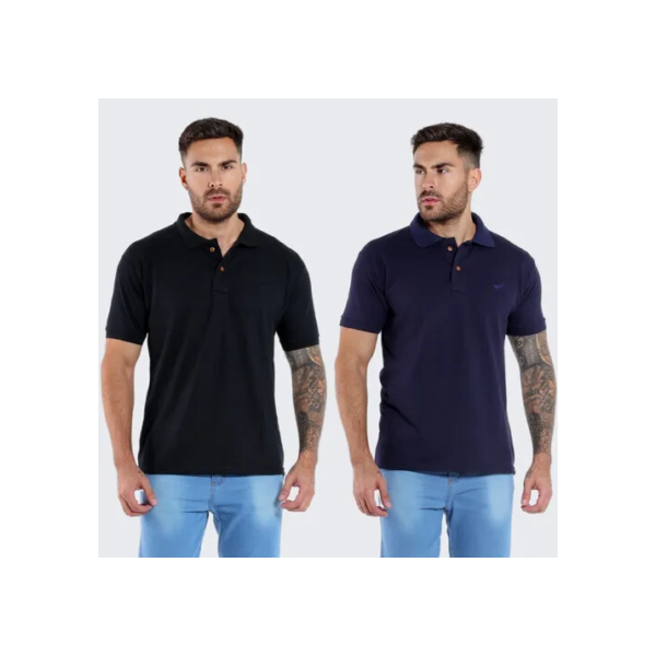 Kit 2 Camisa Camiseta Polo Masculina Slim Blusa Esportiva