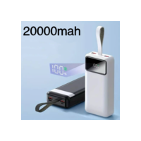 Carregador Portátil 20000mAh, carregador rápido para celular de 22W com display LED