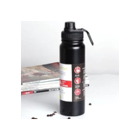 Garrafa de Água Térmica Aço Inox Esportiva Academia Isolada a Vácuo Aço Inox 304 de 800ml (PRETA 1321)