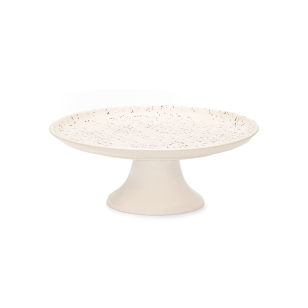 Boleira Prato para Bolo C/ Pé 26cm em Cerâmica Chuvisco Oxford Original
