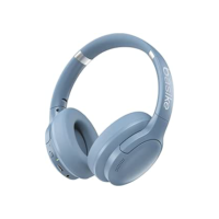 Basike Fone de Ouvido Bluetooth, ANC Cancelamento de Ruído Ativo Headphone Bluetooth 5.3+EDR, Som Surround 3D, Headset com Microfone, Certificação Hi-Pure Audio, 30 horas reprodução, Y6 (Azul)