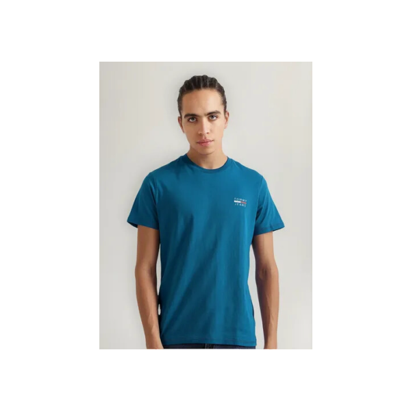 Camiseta Tommy Jeans Masculina Chest Logo Tee Azul