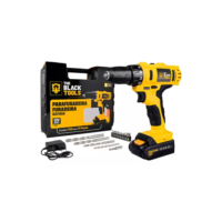 Parafusadeira Furadeira Sem Fio The Black Tools Bateria 12v Cor Amarelo e Preto Frequência 60 110V/220V