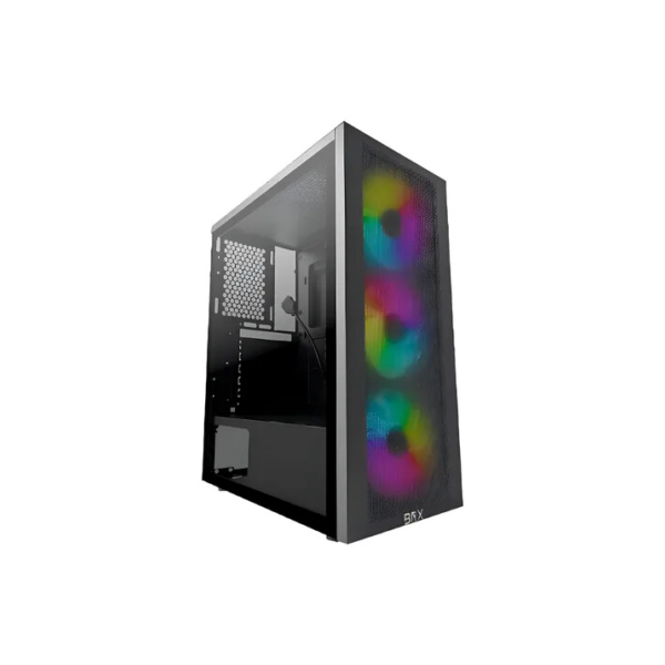 Gabinete Atx Gamer Zephyra Ca-056 C/ 3 Fan Rgb Brx Cor Preto