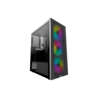 Gabinete Atx Gamer Zephyra Ca-056 C/ 3 Fan Rgb Brx Cor Preto