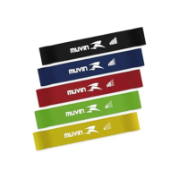Kit Mini Band Muvin – Faixas Elásticas Circulares com 5 Tensões – Diferentes Intensidades de Resistência – Elásticos Para Musculação – Exercícios – Força – Treino Funcional – Academia - Ginástica