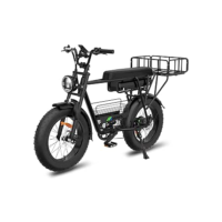 BEMMY Bicicleta Elétrica para Adultos, Pneu Largo de 20” x 4”, Motor Sem Escova de 1000W e 90NM, Bicicleta Elétrica de Motocicleta de 7 Velocidades, Bateria de 48V, até 50 Km/h (Preto)