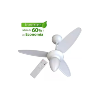 Ventilador de Teto Wind Inverter Ventisol C/ Controle 96cm de Diâmetro Branco Bivolt