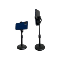 Suporte de Mesa Para Celular 360 graus Ajustável Articulado NO2PROBLEMS Universal Escritório Live Reunião Base Resistente e Pesada Universal