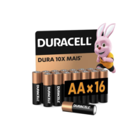 Duracell Pilha Alcalina AA Pequena Com 16 Unidades