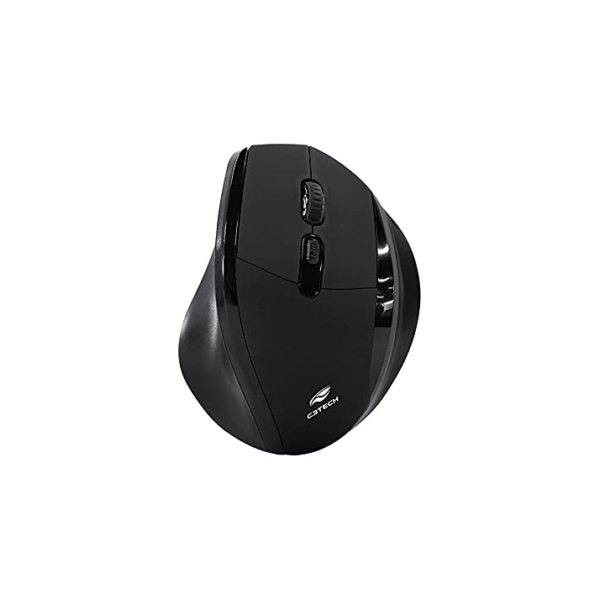 C3Tech Mouse sem fio Preto M-W120BK - formato ergonomico projetado para oferecer conforto, com 6Botoes, ate 1600DPI ajustavel, WIFI