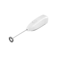 Mixer Manual Portátil Premium 18cm – Espumador de Leite Elétrico Rápido para Café, Cappuccino, Chocolate Quente, Matcha e Shakes – Para Casa, Viagem e Escritório (Batedor Branco a Pilha)