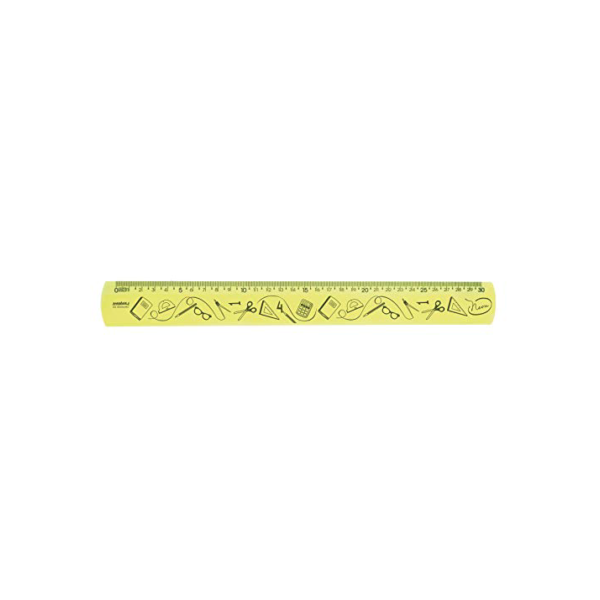 Regua 30cm Neon Amarela