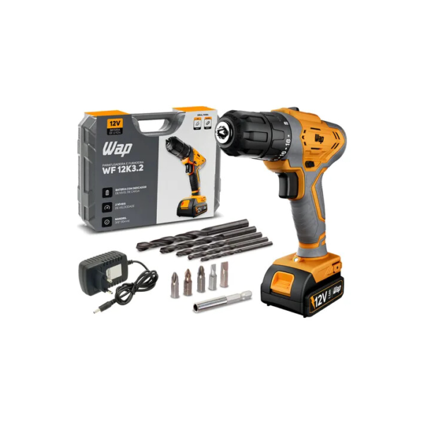 Parafusadeira E Furadeira A Bateria WAP Bpf 12k3.2 Com Maleta