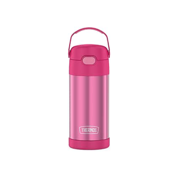 Thermos Garrafa infantil Carros Funtainer, aço inoxidável, 354 ml, rosa