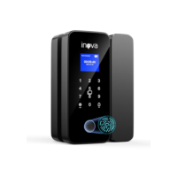 Fechadura Eletronica Bluetooth, Três em um Fechadura Inteligente com Senha, sem Perfuração, Cartão IC e Impressão Digital para Casa/Hotel/EscritórioA/Maioria Das Portas