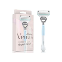 Gillette Venus Especial Para Área Íntima Aparelho de Depilação Recarregável com Barra Anti-irritação, Depilação Femenina íntima
